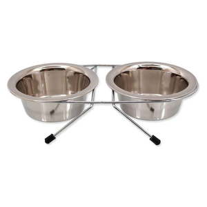 Súprava misiek s podstavcom pre psa z nehrdzavejúcej ocele ø 13 cm Dog Fantasy – Plaček Pet Products vyobraziť