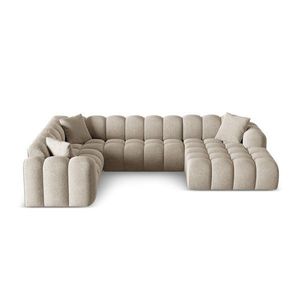 Svetlohnedá ženilková rohová pohovka (ľavý roh/do tvaru "U") Treno – Cosmopolitan Design vyobraziť