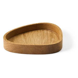 Dekoratívny drevený úložný box v prírodnej farbe 18x16x3 cm Curve M – LIND DNA vyobraziť