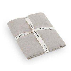 Svetlosivé/taupe ľanové obliečky na jednolôžko 135x200 cm Natural – Native Natural vyobraziť