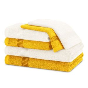 Žlté/krémovobiele froté bavlnené uteráky a osušky v súprave 6 ks Avium – Restilo vyobraziť