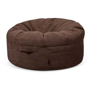 Tmavohnedý menčestrový sedací vak Roll 105 – SLOWDOWN vyobraziť