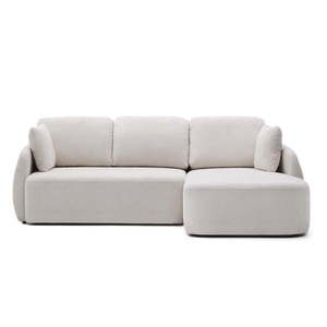 Krémová ženilková rozkladacia rohová pohovka (pravý roh/s leňoškou) Laira – Kave Home vyobraziť