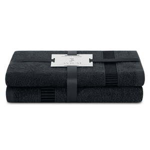 Čierne froté bavlnené uteráky a osušky v súprave 2 ks Avium – Restilo vyobraziť
