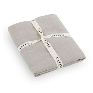 Svetlosivé/taupe ľanové obliečky na dvojlôžko 200x200 cm Natural – Native Natural vyobraziť