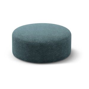 Taburet z textílie buklé v petrolejovej farbe Dia – Micadoni vyobraziť