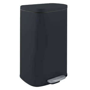 Matne čierny nášľapný oceľový odpadkový kôš 50 l Akira – Spirella vyobraziť