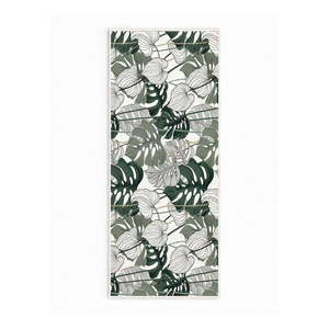 Bielo-zelený prateľný behúň 80x200 cm Monstera – Oyo Concept vyobraziť