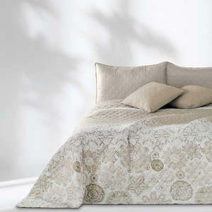 Béžový obojstranný pléd z mikrovlákna DecoKing Alhambra, 240 × 260 cm vyobraziť