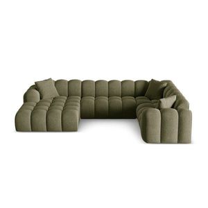 Zelená ženilková rohová pohovka (pravý roh/do tvaru "U") Treno – Cosmopolitan Design vyobraziť