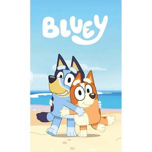 Modrá fleecová detská deka 100x150 cm Bluey – Jerry Fabrics vyobraziť