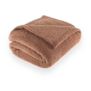 Hnedá deka z mikroplyšu 150x200 cm Cocoon – Tiseco Home Studio vyobraziť