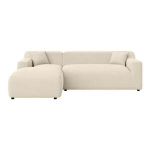 Béžovo-krémová menčestrová rohová pohovka (ľavý roh/s leňoškou) Martin – Ropez vyobraziť