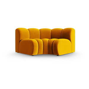 Žltý zamatový modul pohovky (variabilný roh) Lupine – Micadoni vyobraziť