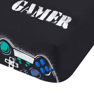 Čierna napínacia detská plachta na dvojlôžko 135x190 cm Game Over – Catherine Lansfield vyobraziť