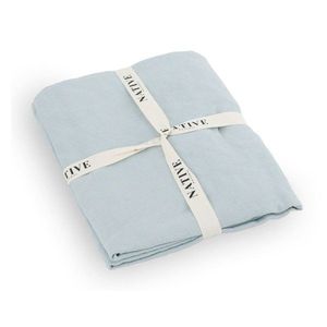 Svetlomodré ľanové obliečky na dvojlôžko 200x200 cm Aqua – Native Natural vyobraziť