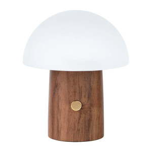 Biela/v tmavoprírodnej farbe LED stolná lampa (výška 7 cm) Alice Mushroom – Gingko vyobraziť