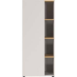 Krémovobiela knižnica v dekore duba 61x145x34 cm Adrano – Germania vyobraziť