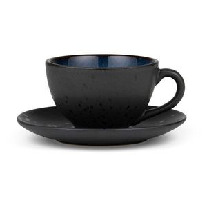 Čierna/modrá keramická šálka na cappuccino 240 ml Gastro Dark Blue/Black – Bitz vyobraziť