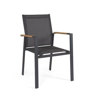 Antracitové kovové záhradné stoličky v súprave 4 ks Heta – Bizzotto vyobraziť