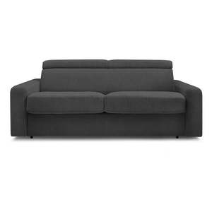 Tmavosivá menčestrová rozkladacia pohovka 195 cm Monaco – Bobochic Paris vyobraziť