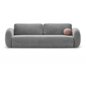 Tmavosivá zamatová rozkladacia/s úložným priestorom pohovka 262 cm Tonale – Cosmopolitan Design vyobraziť