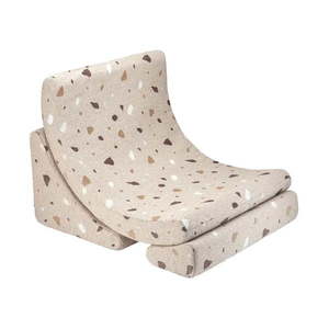 Svetlohnedé detské kresielko z textílie buklé/ženilkové Terrazzo Moon – Wigiwama vyobraziť