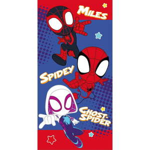 Červená/modrá bavlnená detská osuška 70x140 cm Spidey – Jerry Fabrics vyobraziť