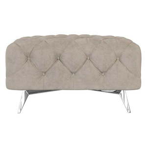 Sivobéžová zamatová podnožka Chelsea – Ropez vyobraziť