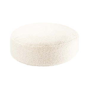 Krémový detský sedací vak z textílie buklé Round – Wigiwama vyobraziť