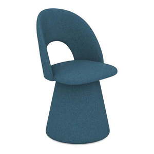 Modré čalúnené jedálenské kreslo Kalo – Makamii vyobraziť