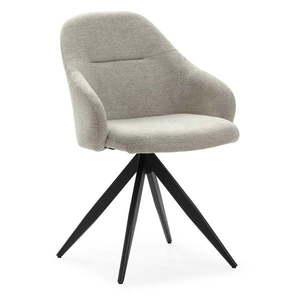 Svetlosivé čalúnené jedálenské kreslá v súprave s podrúčkami 2 ks Tamara – Marckeric vyobraziť