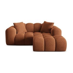 Terakotová ženilková rohová pohovka (pravý roh/s leňoškou) Treno – Cosmopolitan Design vyobraziť