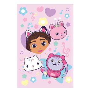 Ružová fleecová detská deka 100x150 cm Gabby´s Dollhouse "Music" – Jerry Fabrics vyobraziť