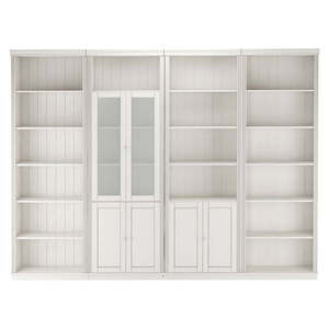 Biela knižnica z borovicového dreva 296x223 cm Anita – Støraa vyobraziť