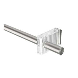 Oceľová roztiahnuteľná garniža v matne striebornej farbe 107 - 305 cm Flute – Umbra vyobraziť