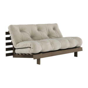 Sivobéžová ľanová rozkladacia pohovka 160 cm Roots Carob – Karup Design vyobraziť