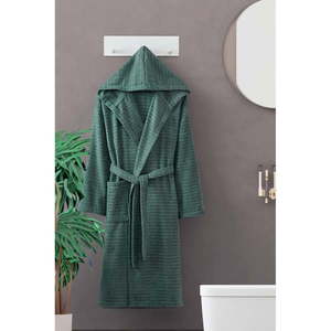 Tmavozelený bavlnený župan veľkosť S/M – Mila Home vyobraziť