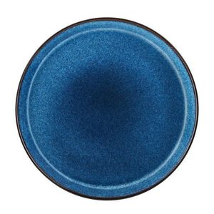 Čierny/modrý tanier z kameniny ø 27 cm Gastro Dark Blue/Black – Bitz vyobraziť