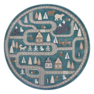 Detský koberec v petrolejovomodrej farbe ø 140 cm Streets – Hanse Home vyobraziť