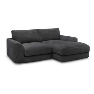 Čierna ženilková rohová pohovka (pravý roh/s leňoškou) Leonore – Bobochic Paris vyobraziť