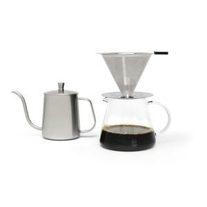Súprava na prekvapkávanú kávu z nehrdzavejúcej ocele v striebornej farbe 500 ml Slow Coffee – Leopold Vienna vyobraziť