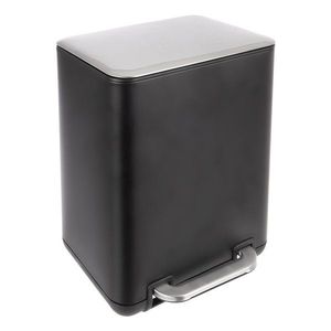 Čierny pedálový odpadkový kôš z nehrdzavejúcej ocele 20 l Black – Orion vyobraziť