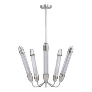 Oceľové závesné svietidlo v striebornej farbe so skleneným tienidlom ø 69 cm Lemon Squeeze – UMAGE vyobraziť