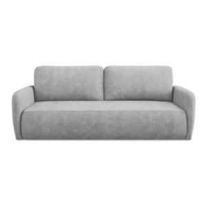 Svetlosivá ženilková rozkladacia/s úložným priestorom pohovka 218 cm Lilo – Makamii vyobraziť