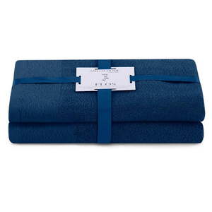 Tmavomodré froté bavlnené uteráky a osušky v súprave 2 ks Flos – Restilo vyobraziť