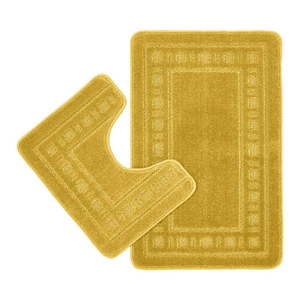 Žlté WC kúpeľňové predložky v súprave 2 ks 50x80 cm Armoni – Catherine Lansfield vyobraziť