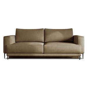 Svetlohnedá zamatová rozkladacia/s úložným priestorom pohovka 260 cm Dalia – ELTAP vyobraziť