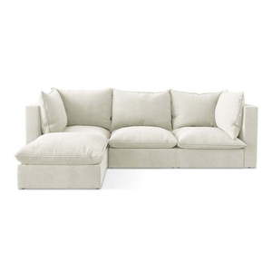 Béžová rohová pohovka (ľavý roh/s leňoškou) Manao – Makamii vyobraziť