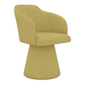 Žlté čalúnené jedálenské kreslo Kanoa – Makamii vyobraziť